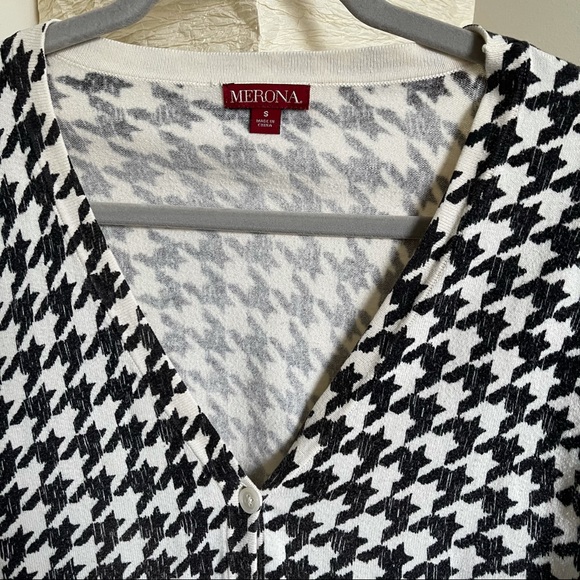 Houndstooth Tight Cardigan - Picture 8 of 13